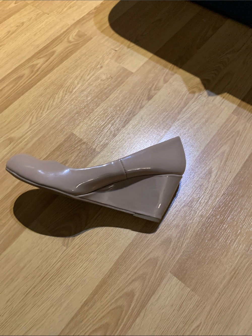CL by Laundry Patent Nude Wedge Pump